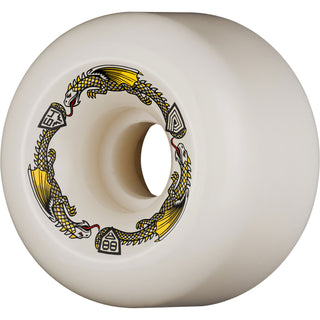 Powell Peralta Skateboard Wheels 64mm x 40mm Dragon Formula 88A Off White