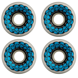 Bones Skateboard Wheels 60mm Skatepark Formula P5 SPF Circle Skulls 84B White