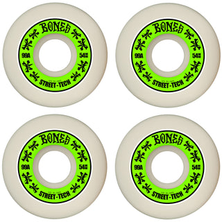 Bones Skateboard Wheels 54mm STF V3 Slims 99A White