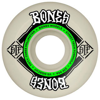 Bones Skateboard Wheels 53mm STF V5 Sidecut 99A White
