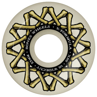 Bones Skateboard Wheels 53mm X-Formula Widecut V6 99A White