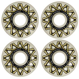 Bones Skateboard Wheels 53mm X-Formula Widecut V6 99A White