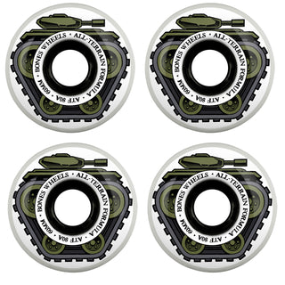 Bones Skateboard Wheels 60mm Tank ATF 80A White All-Terrain Formula