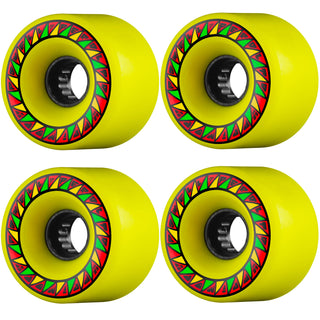 Powell Peralta Wheels 66mm Primo 82A SSF Yellow Blue Skateboard Longboard Cruiser