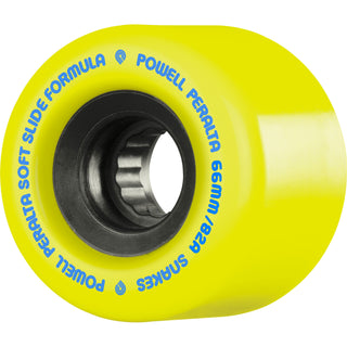 Powell Peralta Skateboard Wheels 66mm Snakes Yellow 82A Soft Slide Formula SSF