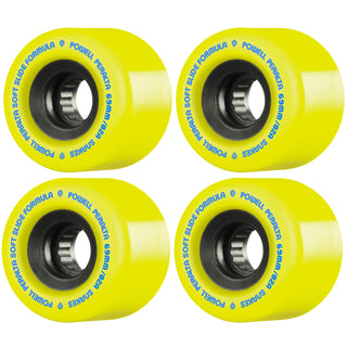 Powell Peralta Longboard Wheels Snakes 69mm 82A Yellow Soft Slide Formula