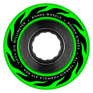Bones Skateboard Wheels 56mm Eternal Flame Rough Riders ATF 80A Green