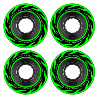Bones Skateboard Wheels 56mm Eternal Flame Rough Riders ATF 80A Green