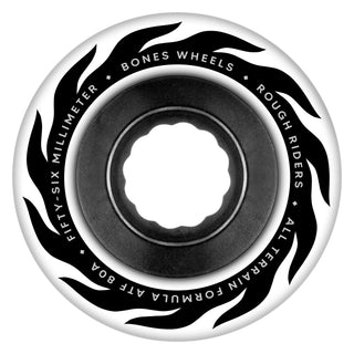 Bones Skateboard Wheels 56mm Eternal Flame Rough Riders ATF 80A White