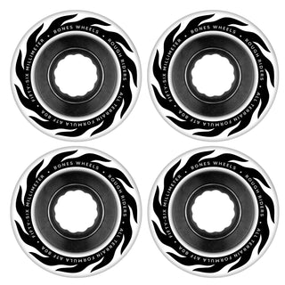 Bones Skateboard Wheels 56mm Eternal Flame Rough Riders ATF 80A White