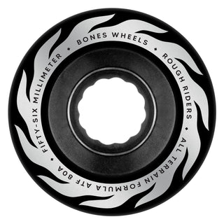 Bones Skateboard Wheels 56mm Eternal Flame Rough Riders ATF 80A Black