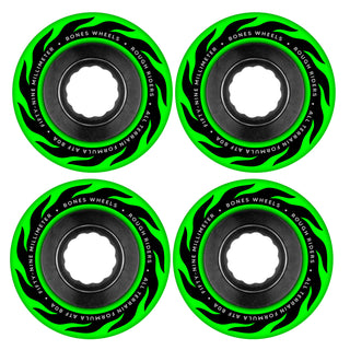 Bones Skateboard Wheels 59mm Eternal Flame Rough Riders ATF 80A Green