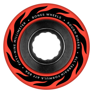 Bones Skateboard Wheels 59mm Eternal Flame Rough Riders ATF 80A Red