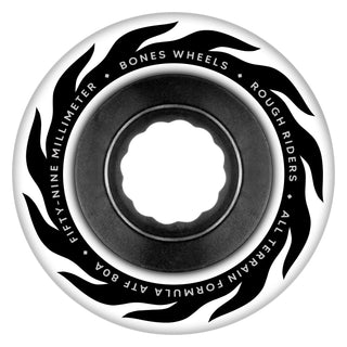 Bones Skateboard Wheels 59mm Eternal Flame Rough Riders ATF 80A White