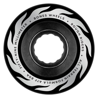 Bones Skateboard Wheels 59mm Eternal Flame Rough Riders ATF 80A Black