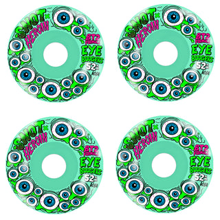 Snot Skateboard Wheels 52mm Snot Eye Boogers 101A Green
