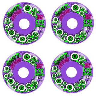 Snot Skateboard Wheels 54mm Snot Eye Boogers 101A Purple