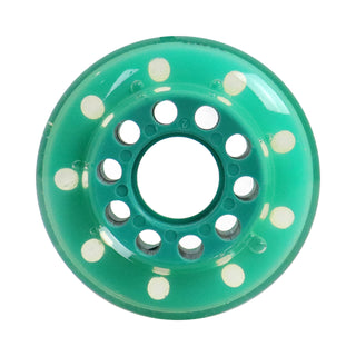 Labeda Whips Roller Hockey Wheels - Teal X-Soft 68mm - 8-Pack with Evo Spacers