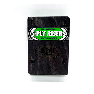 Real Skateboard Risers Wood 5-Ply Venture Truck Fit 1/4" (Pair) Maple
