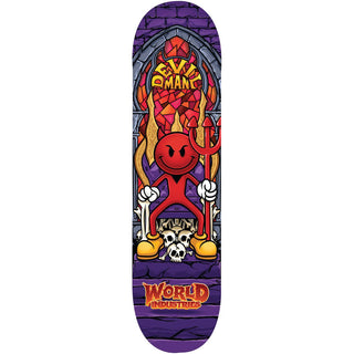 World Industries Skateboard Deck Devilman Stained Glass 8.5" x 32.2"