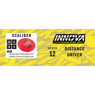Innova Disc Golf Champion Xcaliber Distance Driver 12/5/0/4 Pink/Green Shatter 169 grams