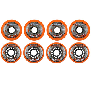Labeda Roller Hockey Wheels - Asphalt Gripper 68/72 Youth HiLo 85A Orange (8-Pack)