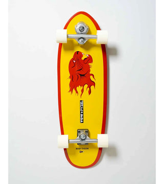 YOW Skateboard Complete Red Tiger Pyzel 10.25" x 32.6" Surfskate