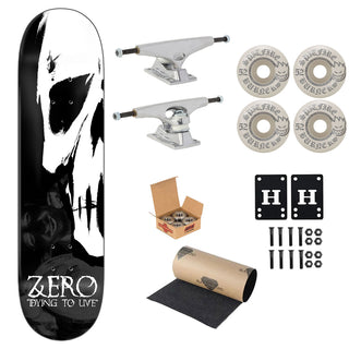 Zero Premium Skateboard Complete Dying to Live 30 Year Reissue 8.5" Ft. Krux/Spitfire/Independent