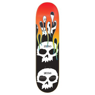 Zero Skateboard Complete 3 Skulls with Flames 8.25" x 31.9"