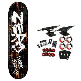 Zero Skateboard Complete Work Sucks Black Dip 8.5" x 32.3"