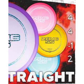 Discraft Disc Golf Z Line Zone SS Putter 4/4/-1/2 Purple/White 173-174g