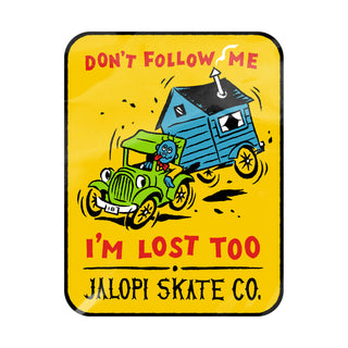 Anti Hero Skateboards Sticker Jalopi Don't Follow Me Yellow
