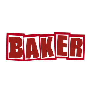 Baker Skateboard Sticker Brand Logo Red 5.25" x 2"