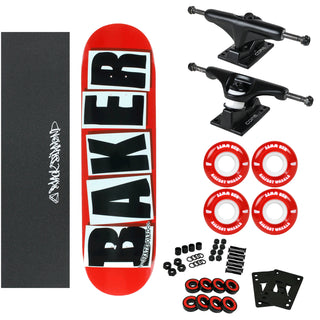 Baker Complete Logo Red/Black 8.38" with 83A Soft Wheels