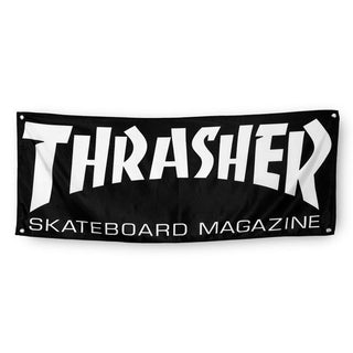 Thrasher Banner Mag Logo Black 57" x 23" Polyester