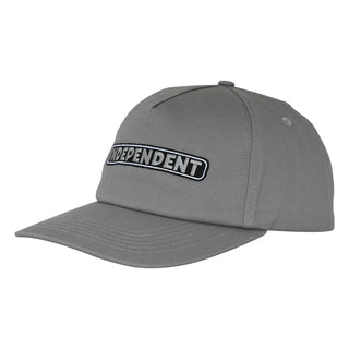 Independent Trucks Hat Bar Logo Snapback Unstructured Charcoal Tonal