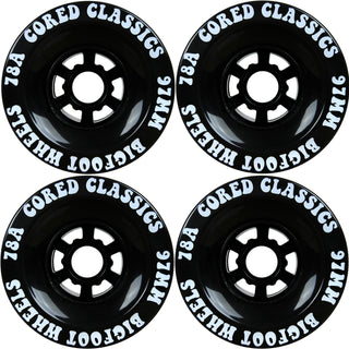 Paris Longboard Trucks, Wheels, Hardware, and Abec 7 Bearings Kit - V2 180 Raw + Bigfoot 97mm 78A Black