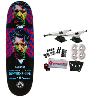 Black Label Skateboard Complete Adams 50 To Life Egg 9.5" x 32.5"