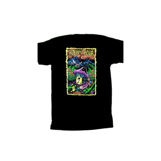 Happy Hour T-Shirt Black Light Mushroom Black