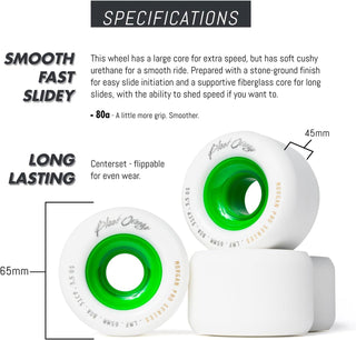 Paris Longboard Trucks Kit (Sage Green) With Blood Orange 65mm Wheels & Independent Bearings