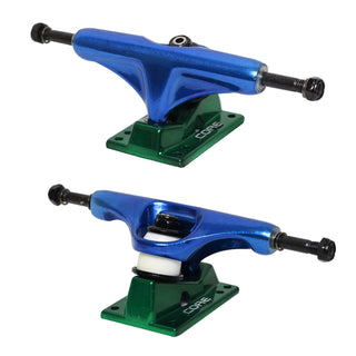 Core Hollow Trucks 5.0 (7.75") Anodized Blue With Green Base (Hollow Kingpin)