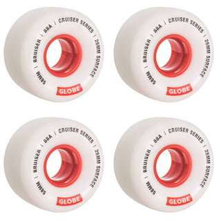 Independent Skateboard Trucks Stage 11 169 (9.125") Polished Silver - Globe Bruiser 58mm 88a Wheels White/Red - Abec 7 Bearings