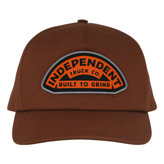 Independent Trucks Hat Built To Grind Onsite Snapback Brown