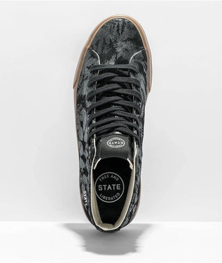 State Footwear Skateboard Shoes Bushwick Black Suede Camo