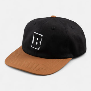 Baker Skateboards Hat Capital B Logo Snapback Black/Brown