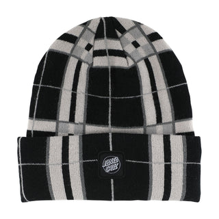 Santa Cruz Skateboards Beanie Cruz Label Black/White Plaid