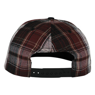 Santa Cruz Skateboards Hat Cruz Label Snapback Maroon Plaid