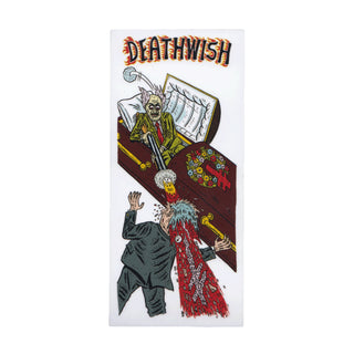 Deathwish Skateboard Sticker Pedro Delfino Justified Homicide Graphic 2.5" x 5.5"