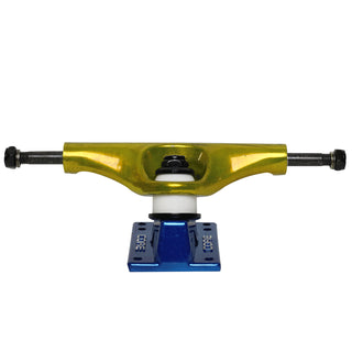 Core Hollow Trucks 5.25 (8.0") Anodized Gold With Blue Base (Hollow Kingpin)