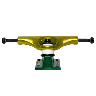 Core Hollow Trucks 5.25 (8.0") Anodized Gold With Green Base (Hollow Kingpin)
